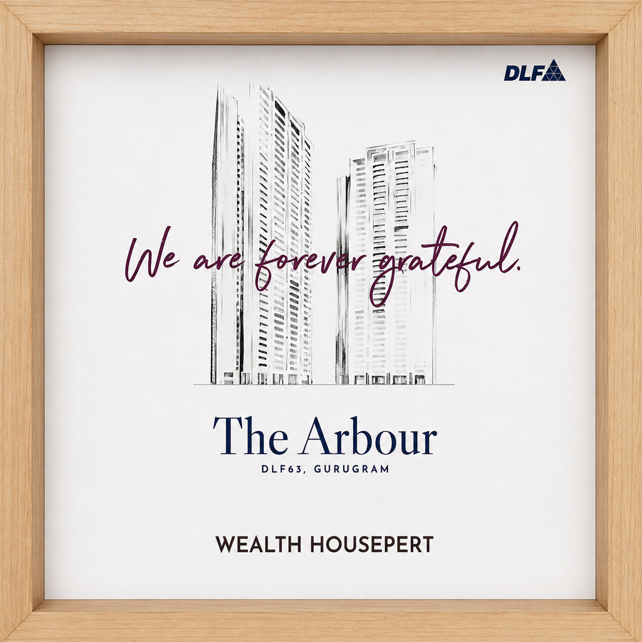 DLF The Arbour DLF63 Gurugram appreciation certificate for Wealth Housepert