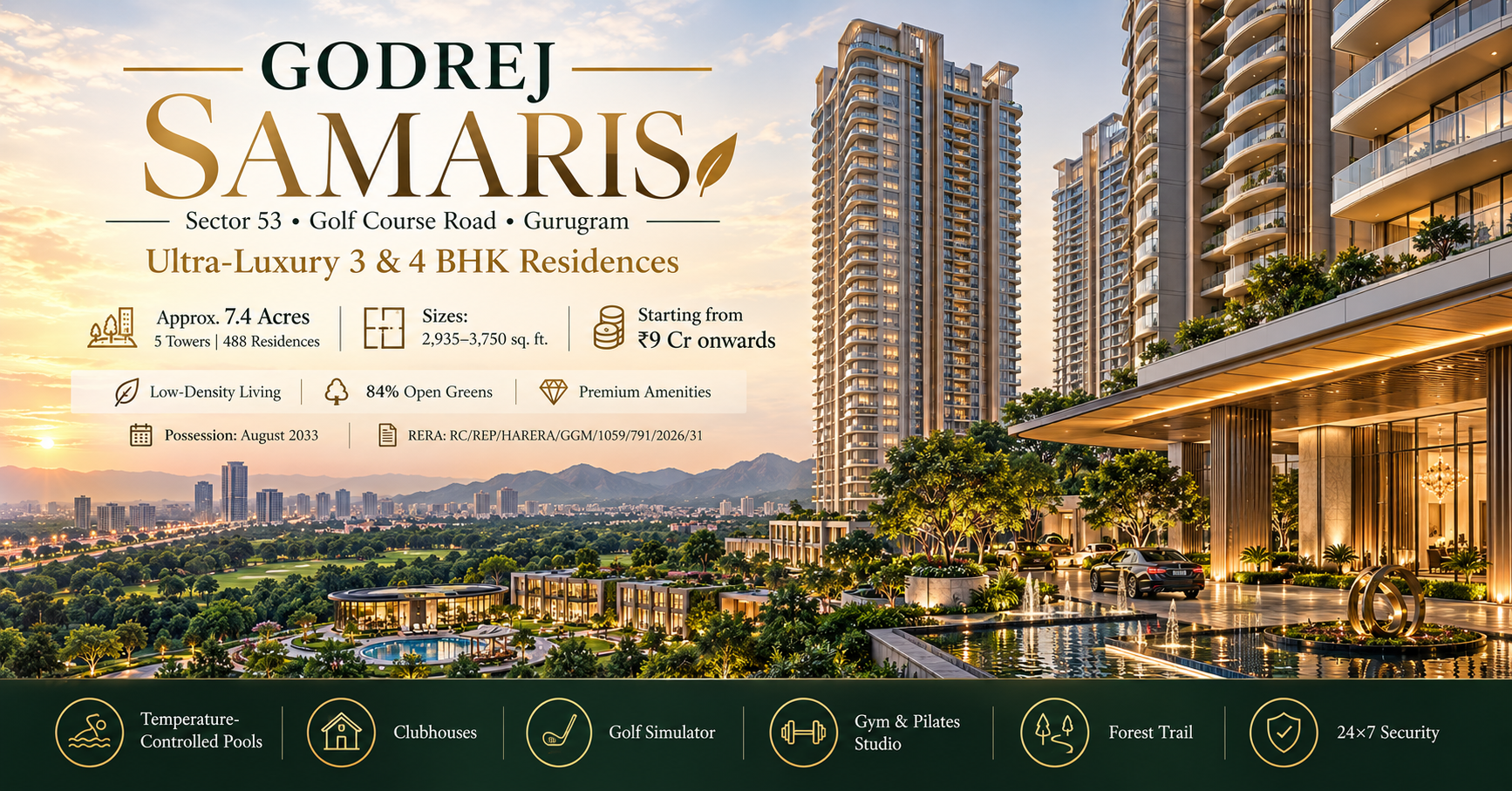 Godrej Samaris Gurugram: Luxury Living on Golf Course Road
